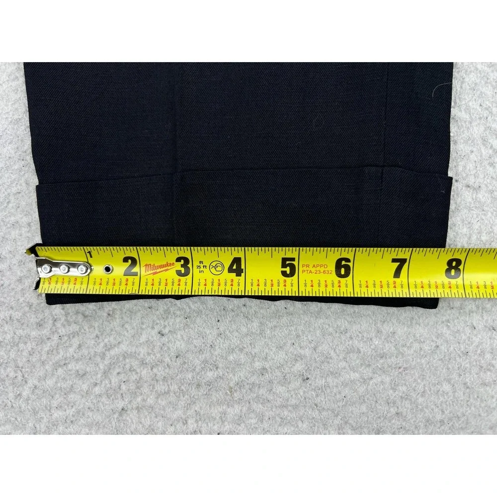 Lafayette 148 New York Pants Womens 14 Black Linen Tapered Ankle PD72R-1W64